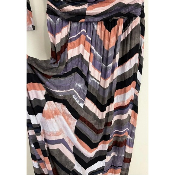 Anthropologie Maeve Maxi Dress Size Medium Purple Pink Boho Novela Chevron - Picture 4 of 14